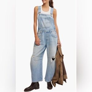 Free People We The Free Good Luck Barrel Overalls